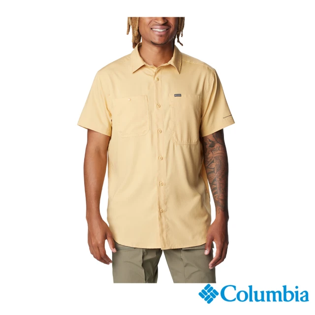 【Columbia 哥倫比亞】男款-Silver Ridge™超防曬UPF50快排長袖襯衫-黃色(UAE15170YL/IS)