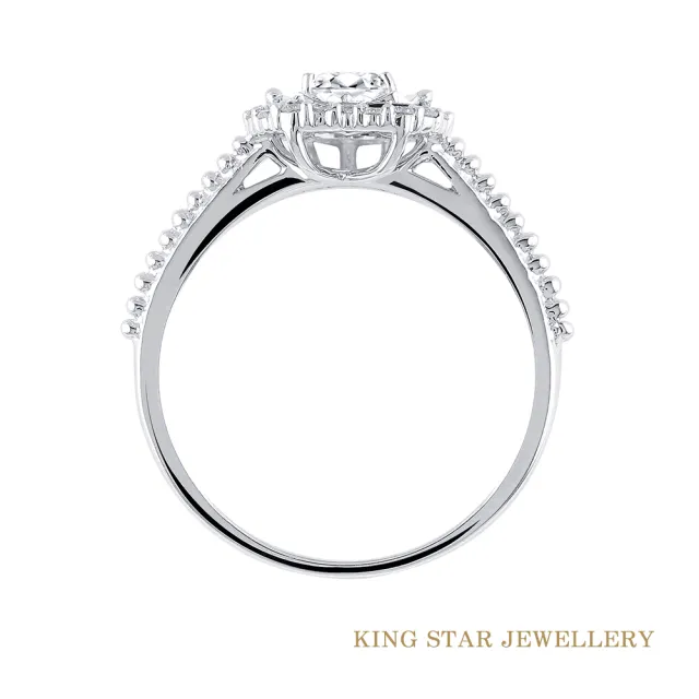 【King Star】GIA 30分 D color 18K金 鑽石戒指 雅致 無螢光(3 Excellent極優 八心八箭)