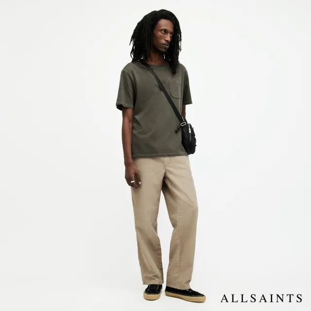 【ALLSAINTS】COLE 純棉寬鬆羅紋刷舊短袖T恤 MD501Z(寬鬆版型)