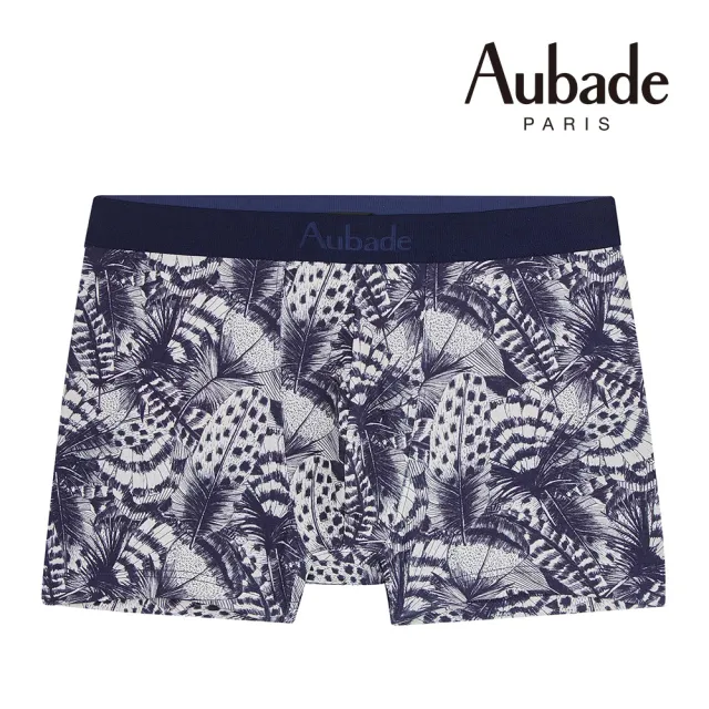 【Aubade】舒棉頂級莫代爾棉 法國進口 彈性四角男褲 平口褲(羽毛-2418)