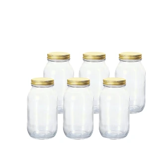 【ADERIA】日本進口多功能雙蓋密封玻璃瓶-超值六入組(900mlx6)