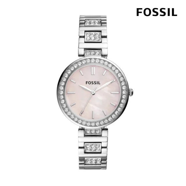 【FOSSIL 官方旗艦館】輕奢風不鏽鋼/真皮女錶 指針手錶(多款多色可選)