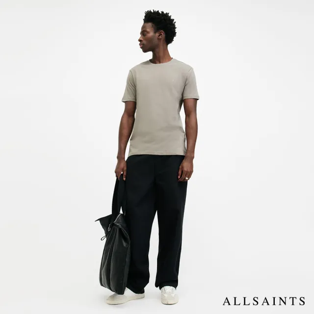 【ALLSAINTS】BRACE 柔軟厚實公羊頭骨短袖T恤-灰 MD131G(修身版型)