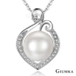 【GIUMKA】珍珠項鍊耳環組．華貴富麗．母親節禮物(銀色套組)