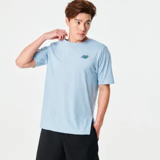 【NEW BALANCE】NB 短袖上衣_男裝_藍色_MT23281LAY