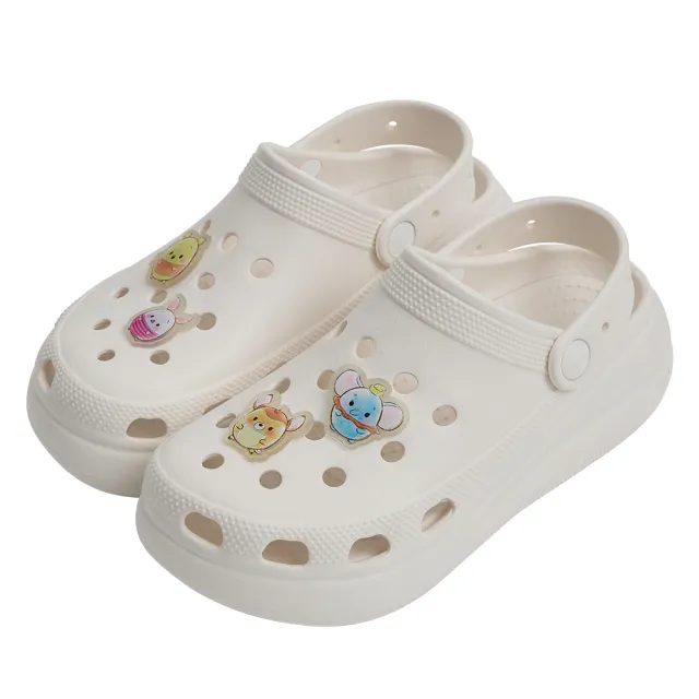 【Disney 迪士尼】迪士尼女鞋 ufufy 厚底可愛造型飾釦洞洞鞋(迪士尼正版授權商品)