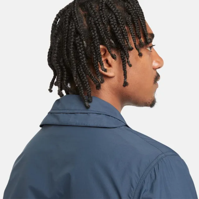 【Timberland】男款深寶石藍抗UV 長袖襯衫(A5XKU433)