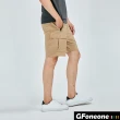 【GFoneone】男吸排開襟越野登山機能短褲-卡其(男短褲)