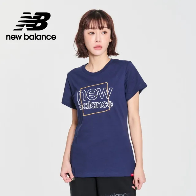 【NEW BALANCE】NB 短袖上衣_女裝_深藍色_WT21801PGM