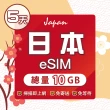 【環亞電訊】eSIM日本5天總流量10GB(日本網卡 docomo 原生卡 日本 網卡 沖繩 大阪 北海道 東京 eSIM)