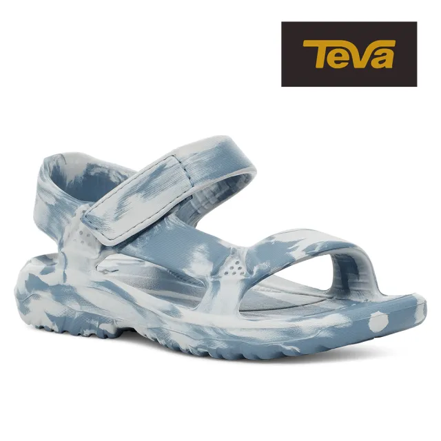 【TEVA】幼/中/大童輕量涼鞋 運動涼鞋/雨鞋/水鞋/童鞋 Hurricane Drift 原廠(漩渦城堡灰藍-TV1134390CCRL)
