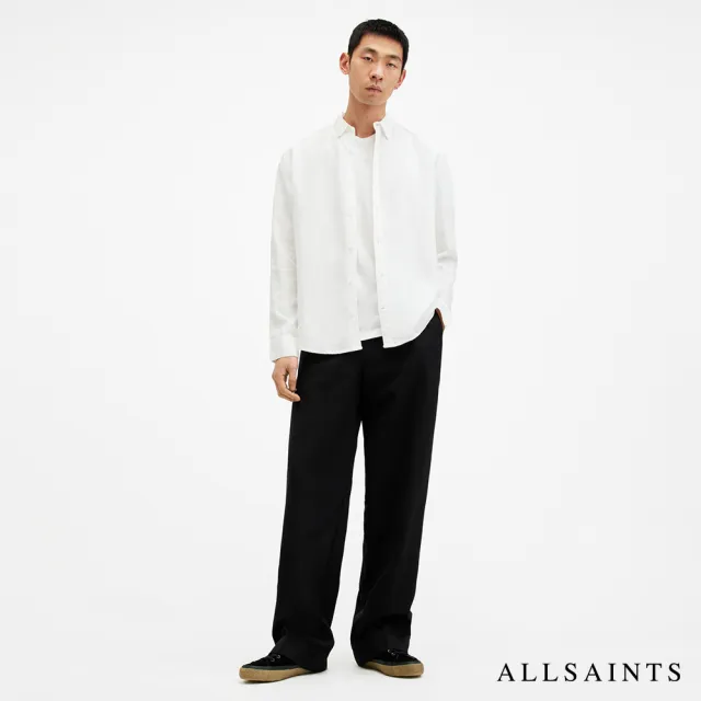 【ALLSAINTS】LAGUNA 亞麻公羊頭骨長袖襯衫 MS540Z(常規版型)