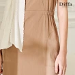 【Diffa】連袖貼袋設計洋裝-女