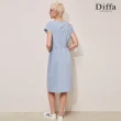 【Diffa】連袖貼袋設計洋裝-女