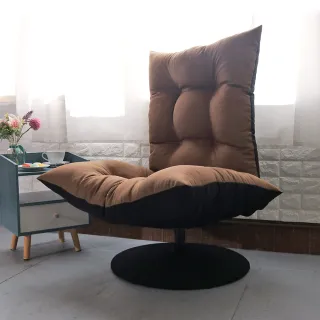 【台客嚴選】莫爾360度旋轉轉盤單人沙發椅(和室椅 休閒椅 旋轉椅 電腦椅)