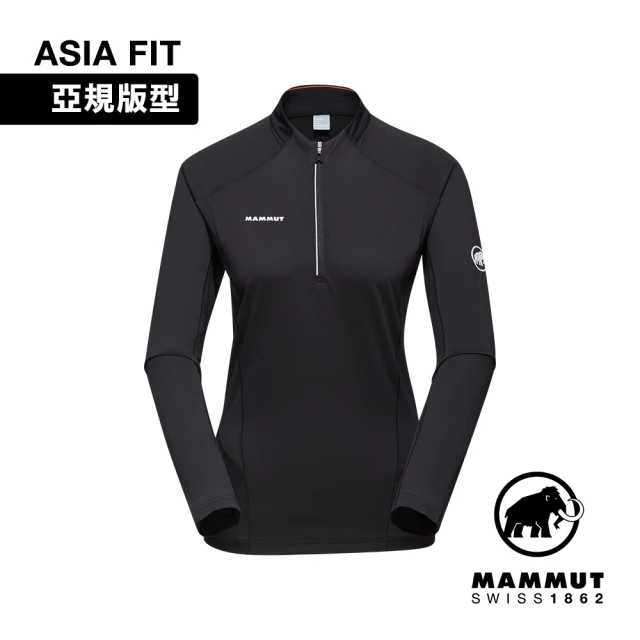 Mammut 長毛象 Aenergy FL Half Zip AF 抗菌半拉長袖排汗衣 黑色 女款 #1016-01320