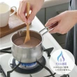 【YOSHIKAWA】日本製 18-8不鏽鋼單柄牛奶鍋12cm(有刻度)