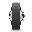 【FOSSIL 官方旗艦館】Nate 粗曠帥氣計時指針手錶 黑色不鏽鋼錶帶 50mm JR1401