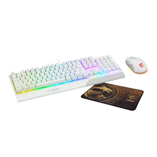 【MSI 微星】鍵鼠墊超值組★IGOR GK30 COMBO WHITE 電競鍵盤滑鼠組(GK30+GM11+GD21)