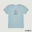 【Hang Ten】女裝-速乾棉吸濕快乾抗菌除臭加州熊印花短袖T恤(粉藍)