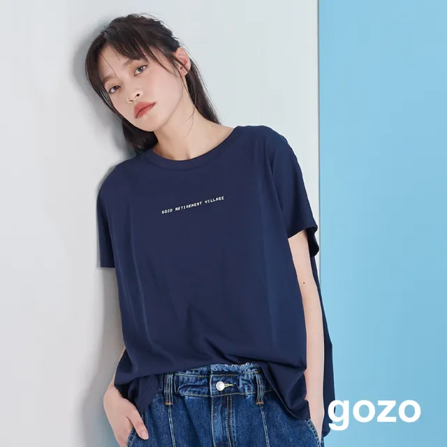 【gozo】退休養老村大富翁地契連袖T恤(兩色)