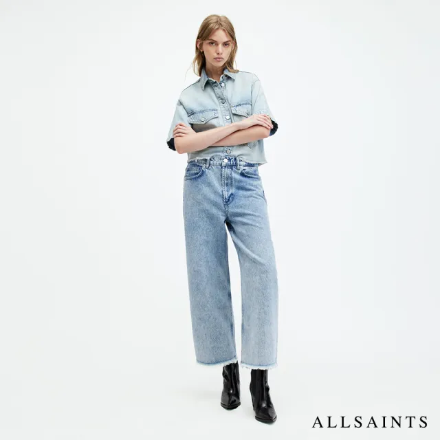 【ALLSAINTS】BLAKE 高腰九分牛仔褲寬褲 W053EA(寬褲版型)