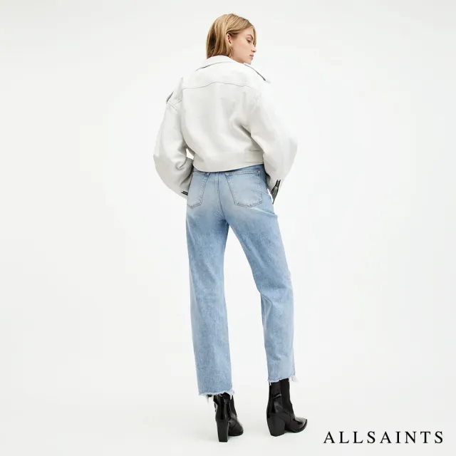 【ALLSAINTS】EDIE 破壞高腰直筒牛仔褲 W056EA(筒版型)