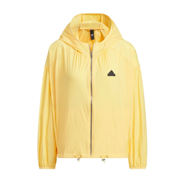 adidas 愛迪達 Tech UPF HD JKT 女 連帽 外套 風衣 運動 訓練 輕盈 簡約 舒適 鵝黃(IM8836)