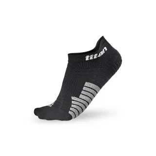 【titan 太肯】薄型跑襪 Elite 踝型_黑色(透氣快乾 止滑效能 ~馬拉松、越野跑裝備)