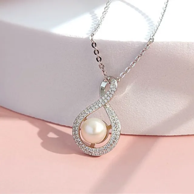 【KATROY】天然珍珠項鍊8.5-9.0mm．新年禮物(純銀)