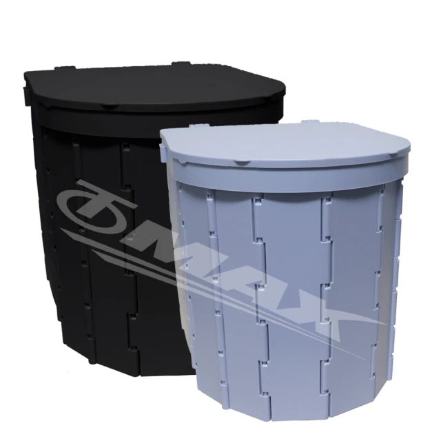 【OMAX】行動折疊馬桶+12入凝固劑+12入清潔袋(速)