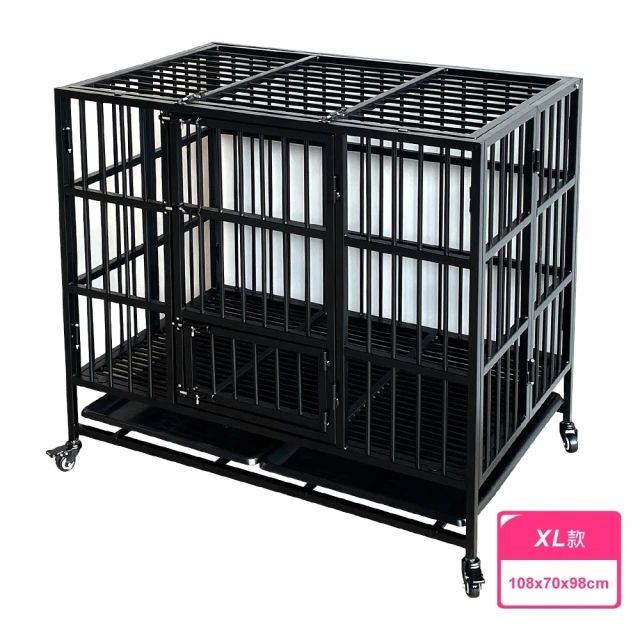 【生活藏室】重型鍍鋅折疊狗籠XL款108x70x98cm(狗屋 鍍鋅籠 寵物籠 狗籠 籠子 折疊籠)