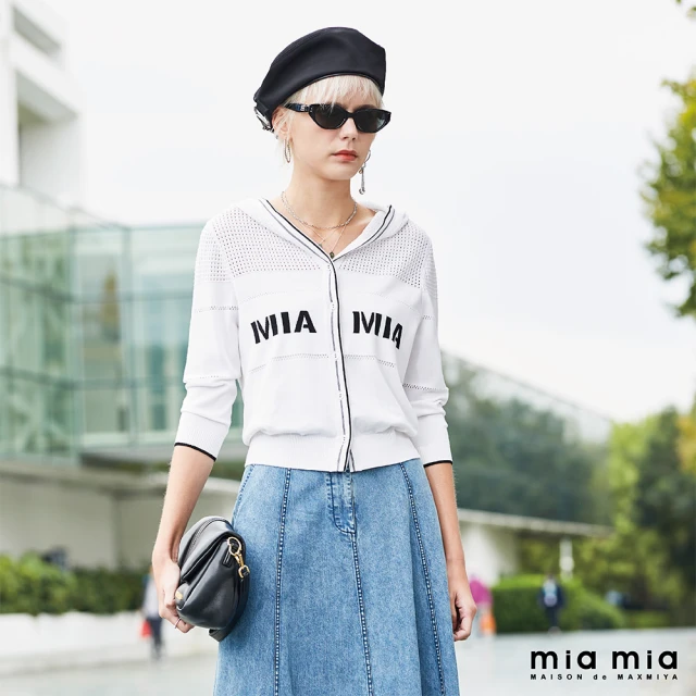 【mia mia】MIA MIA連帽針織外套