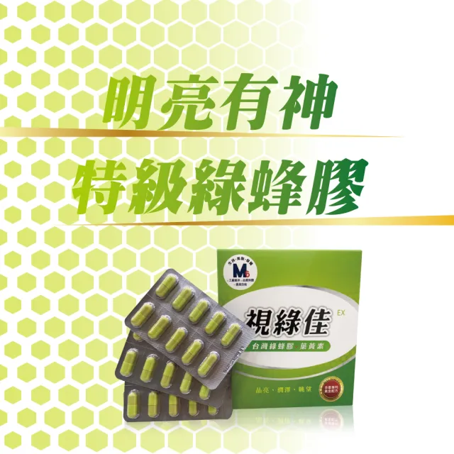 【生福生技】視綠佳EX 台灣綠蜂膠葉黃素6盒共180粒(添加金盞花、黑醋栗、除了PPLS的新選擇)