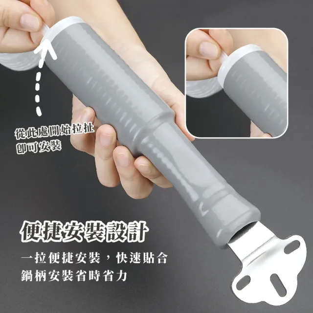 【煮飯幫手】防燙隔熱矽膠鍋子把手套2入(隔熱套 鍋把套 防滑 易清洗 耐高溫 炒菜鍋 平底鍋 手柄套)