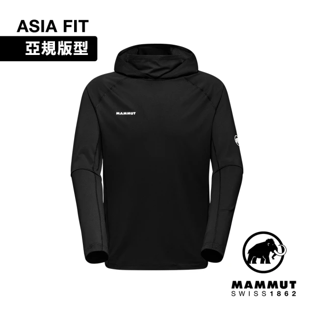 【Mammut 長毛象】Selun FL Sun Hoody AF Men 機能套頭連帽上衣 黑色 男款 #1016-01400