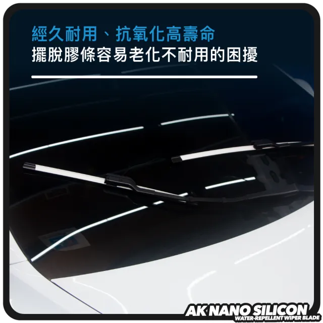 【AKdetailing 洗車吧！A咖】TESLA MODEL S 2012~2022 新科技奈米矽膠潑水雨刷 28+18吋(撥水｜彩色｜矽膠)