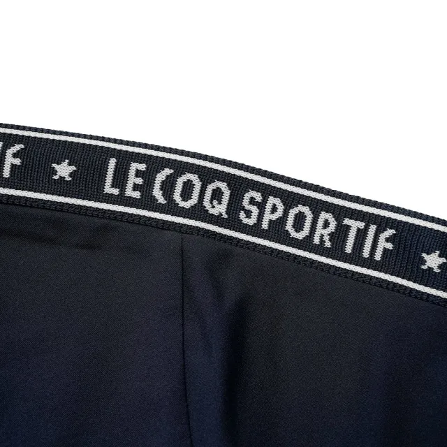 【LE COQ SPORTIF 公雞】高爾夫系列 女款藏青色素面百搭LOGO織帶防風防水機能外套 QLT6J601