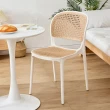 【樂嫚妮】韓系塑膠編織椅 仿藤編織休閒椅(餐椅)