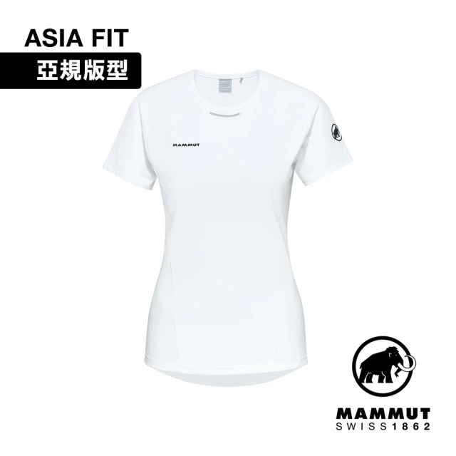 【Mammut 長毛象官方直營】Aenergy FL T-Shirt AF W 抗菌短袖排汗衣 白色 女款 #1017-04990