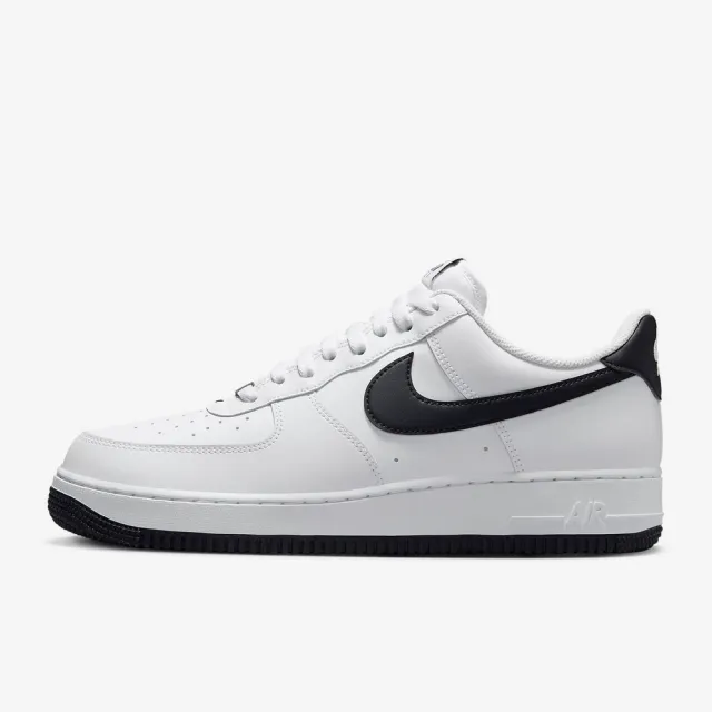 【NIKE 耐吉】運動鞋 休閒鞋 男鞋 AIR FORCE 1 07 White Black 白 黑 低筒 皮革 AF1(FQ4296101)