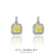【CTJ】2克拉 Fancy Light Yellow 18K金 黃彩鑽石耳環