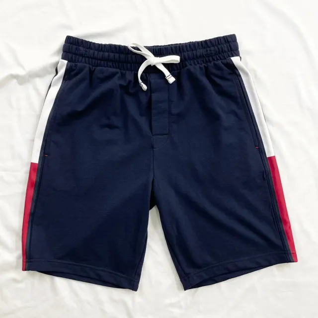 【Tommy Hilfiger】Tommy Hilfiger 棉短褲 深藍 大尺碼 短褲 鬆緊 無刷毛 湯米 鬆緊褲(短褲9572EL3)