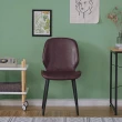 【樂嫚妮】復古雷達椅-2入組 餐椅 椅子 仿皮革休閒椅 造型椅