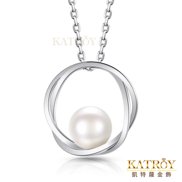 【KATROY】天然珍珠(7.5 - 8.0mm．母親節禮物．純銀項鍊)