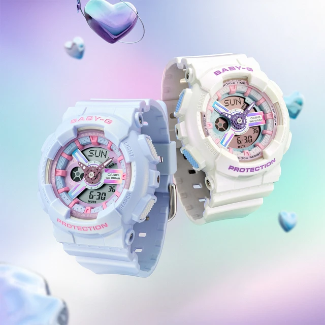 CASIO 卡西歐 BABY-G 夢幻偏光雙顯手錶-2色可選(BA-110FH-2A/BA-110FH-7A/速)