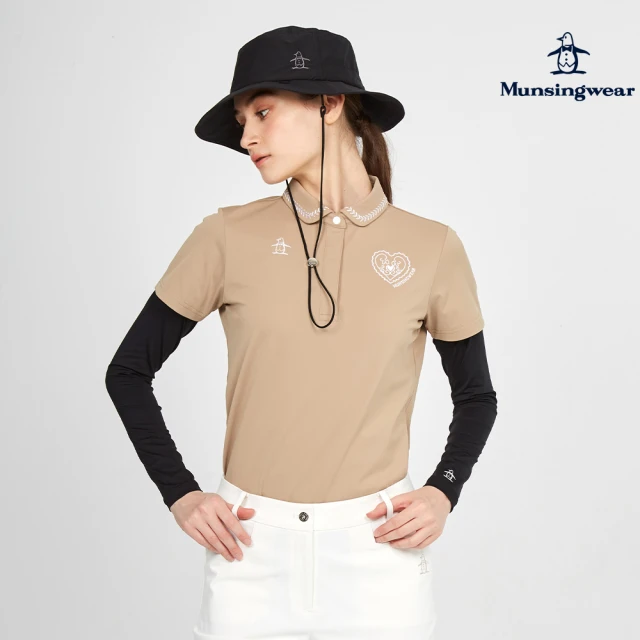 MunsingwearMunsingwear 企鵝牌 女款卡其色日本製特色衣領輕薄彈性短袖POLO衫 MLTT2A04