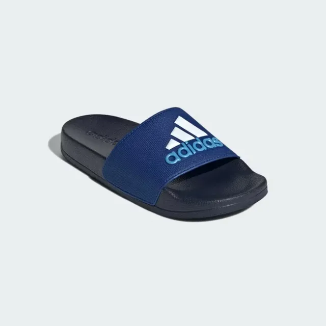 【adidas 愛迪達】ADILETTE SHOWER 運動拖鞋(IE2607 男童/女童 涼/拖鞋 兒童拖鞋 藍)