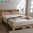 【KIKY】甄嬛可充電5尺雙人床2件組(床頭箱 高腳六分床底 掃地機器人可過)