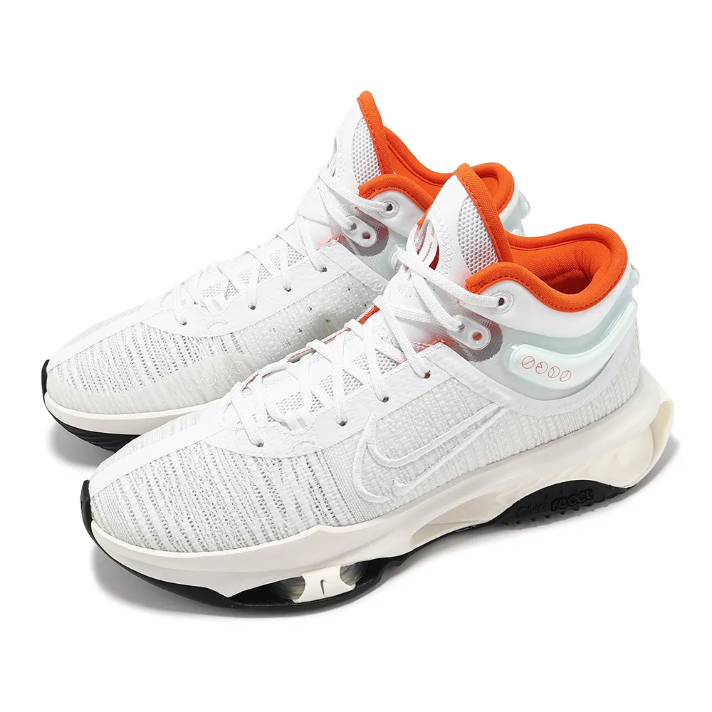 【NIKE 耐吉】籃球鞋 Air Zoom G.T. Jump 2 EP 男鞋 女鞋 白 橘 氣墊 緩震 包覆(DJ9432-104)